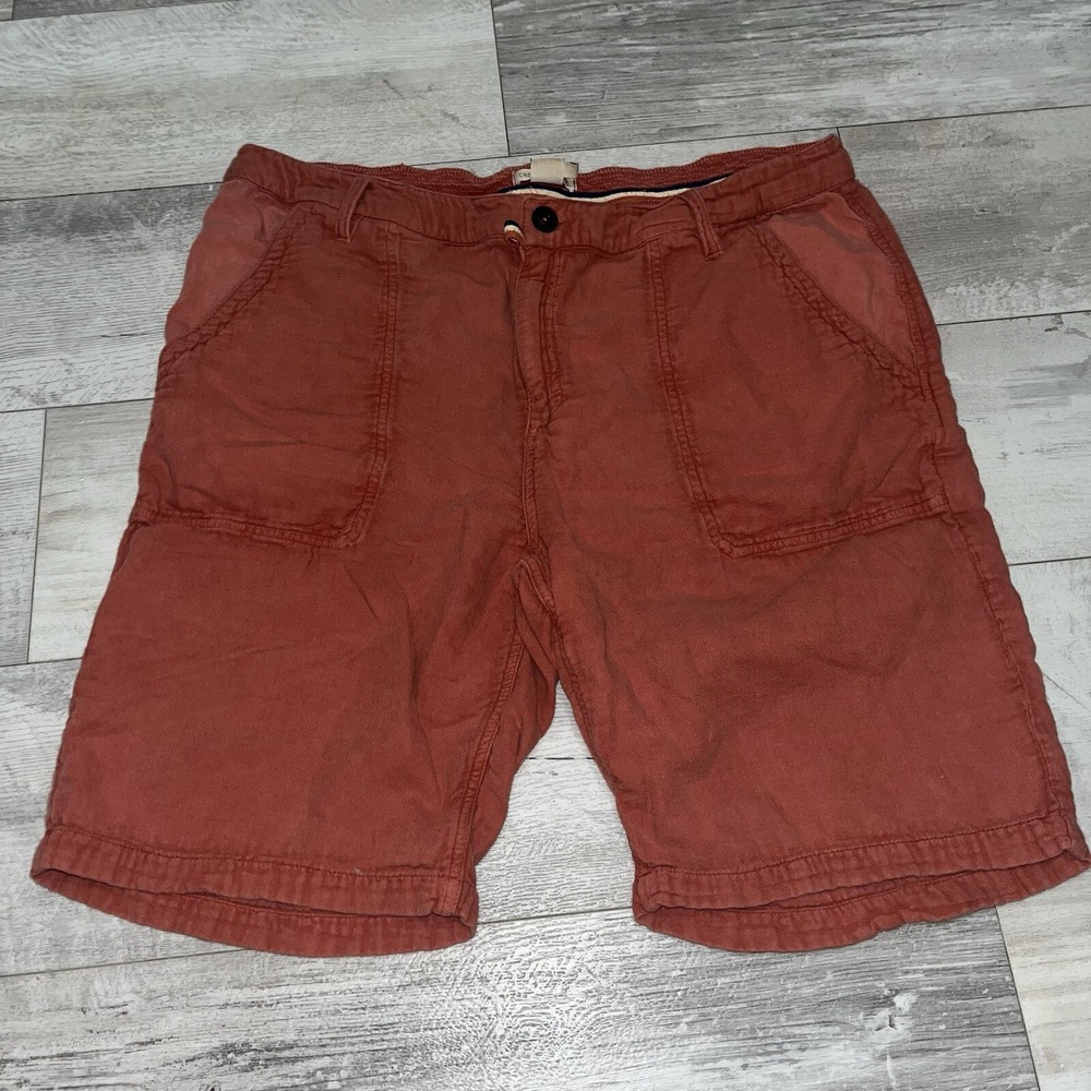 Carbon 2 Cobalt Men's 38x10 Orange 100% Cotton Textured Feel Chino Shorts